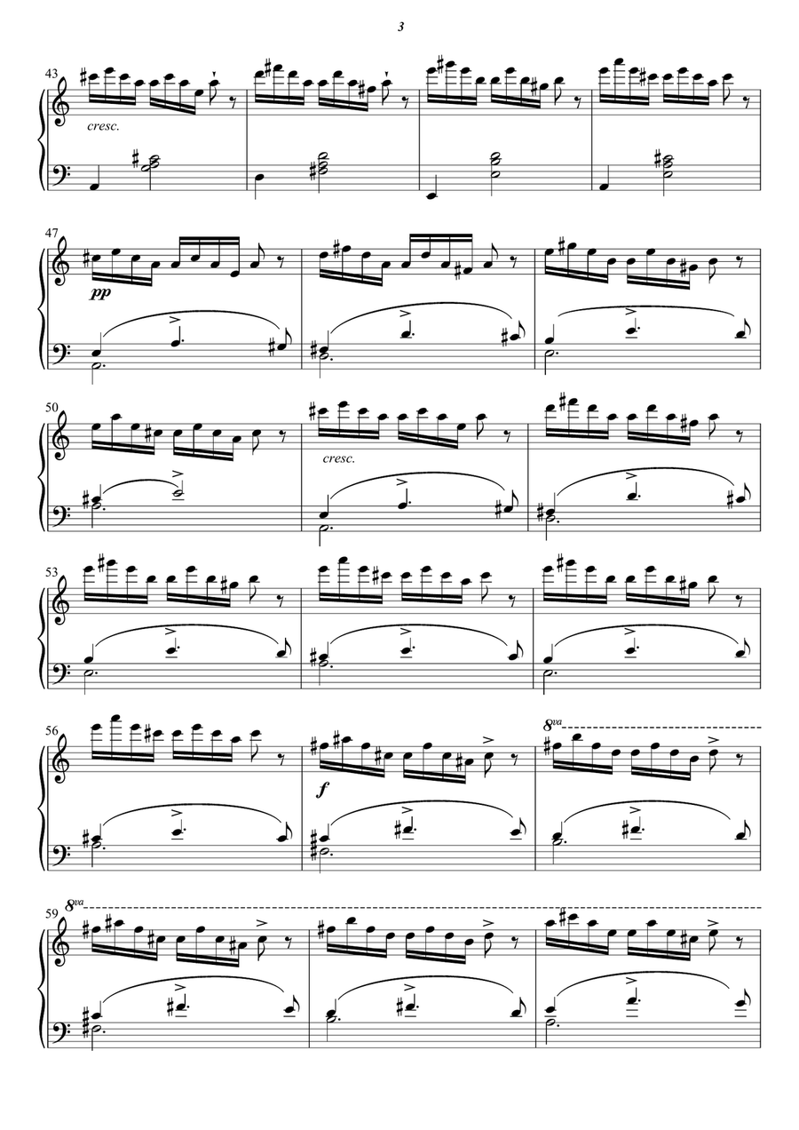 Impromptu A(b)- major Opus 90, D 899, No.4 Piano Solo scores gallery preview page 3