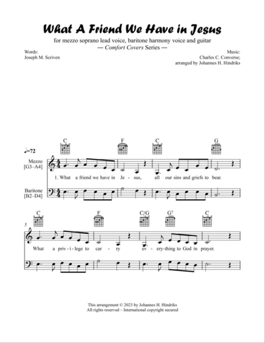 What A Friend We Have in Jesus Piano scores gallery preview page 2