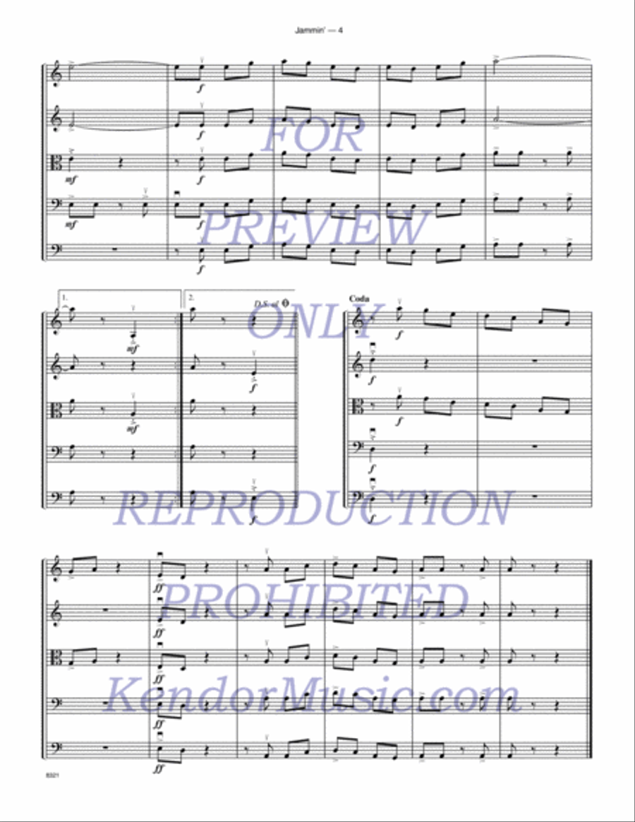 Jammin' Jammin' String Orchestra scores gallery preview page 5