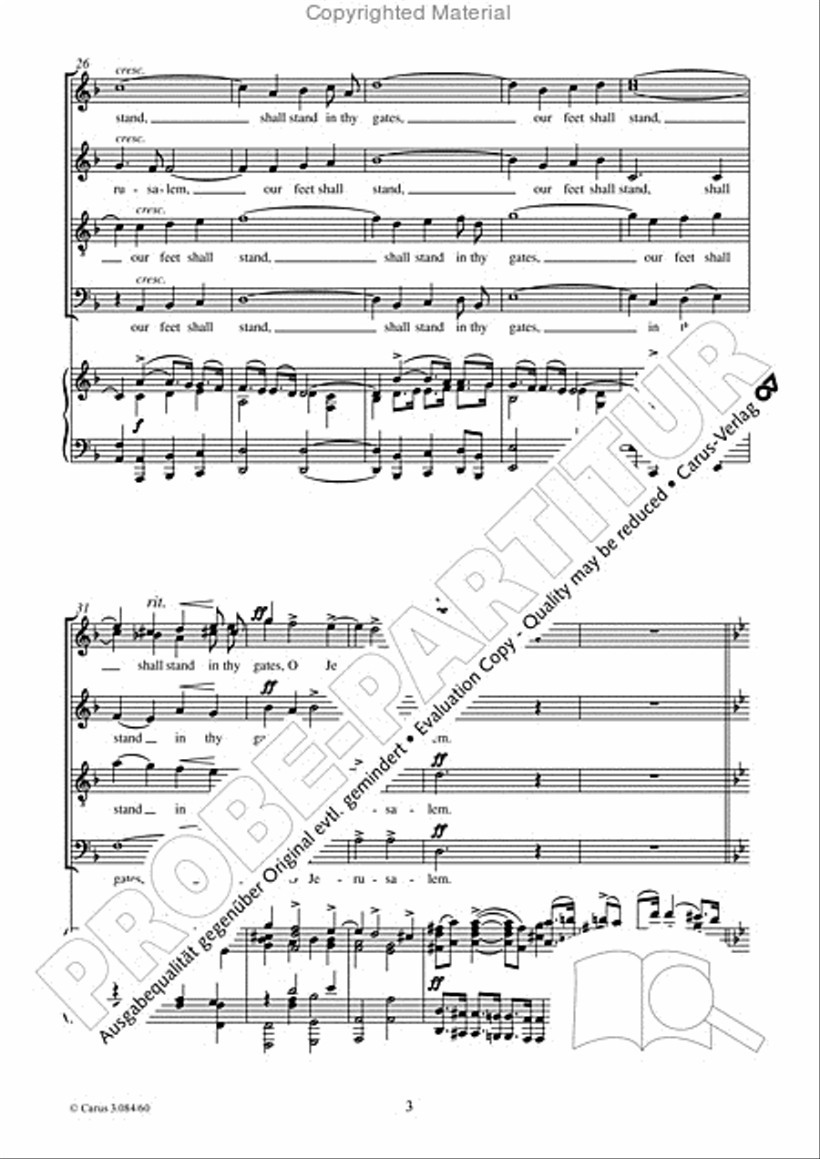 I was glad when they said unto me 4-Part scores gallery preview page 4