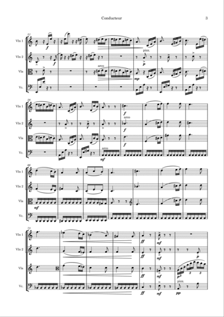 FÜR ELISE For String Quartet String Quartet scores gallery preview page 3