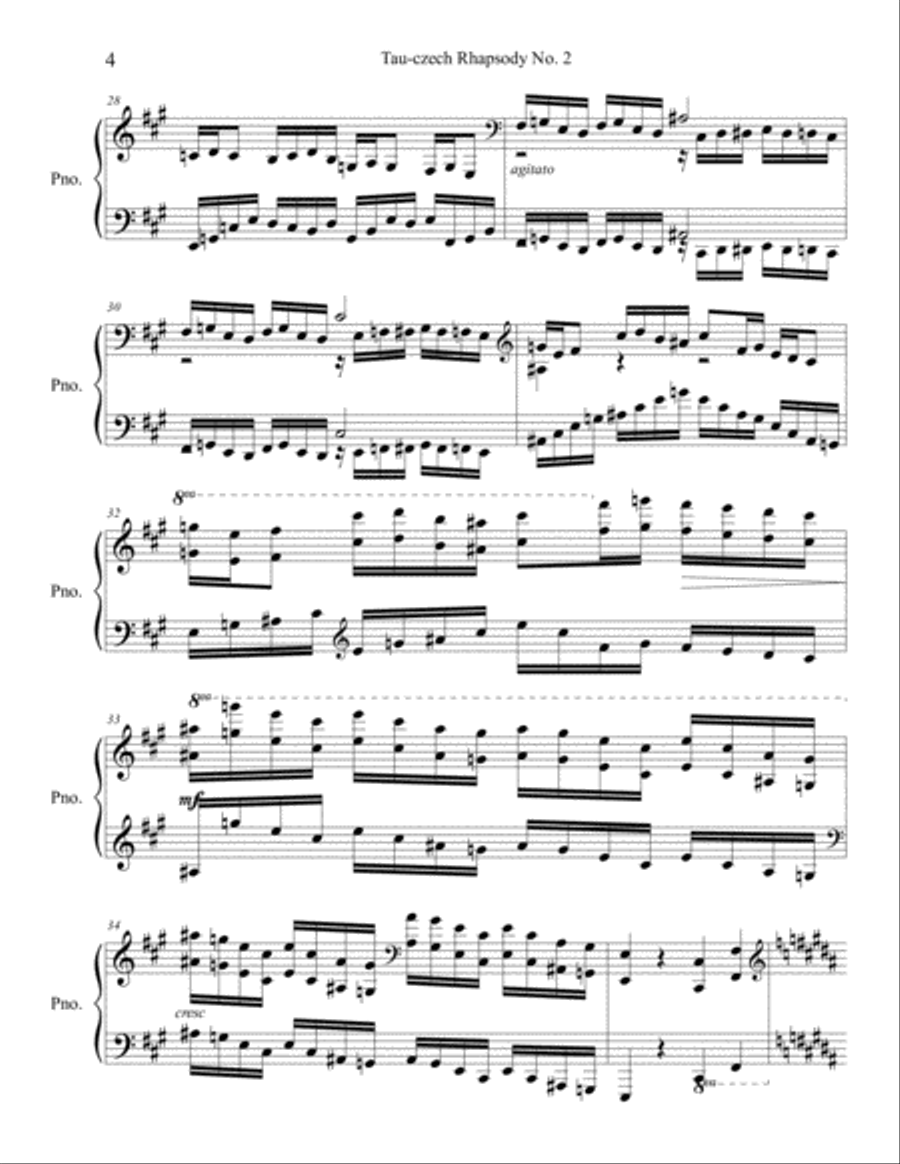 Tau-czech Rhapsody No. 2 Tau-czech Rhapsody No. 2 Piano Solo scores gallery preview page 4
