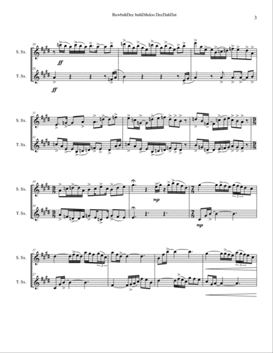 BahbuhDee buhDihdoo DeeDahDat Woodwind Duet scores gallery preview page 5