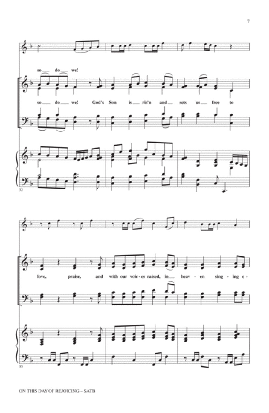 This Day Of Rejoicing 4-Part scores gallery preview page 6