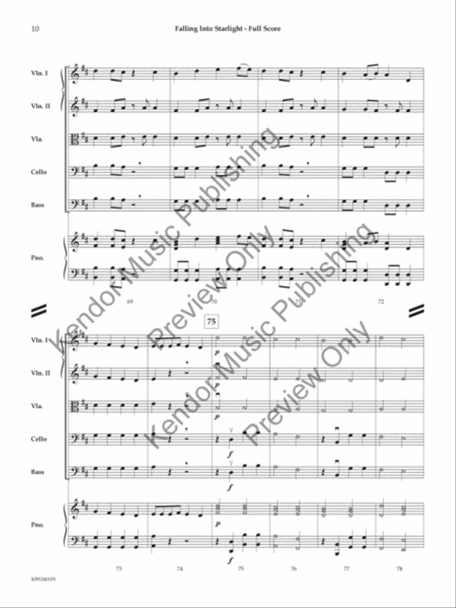 Falling into Starlight Falling into Starlight String Orchestra scores gallery preview page 11