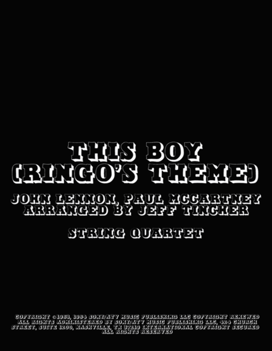 This Boy (ringo's Theme) String Quartet scores gallery preview page 1