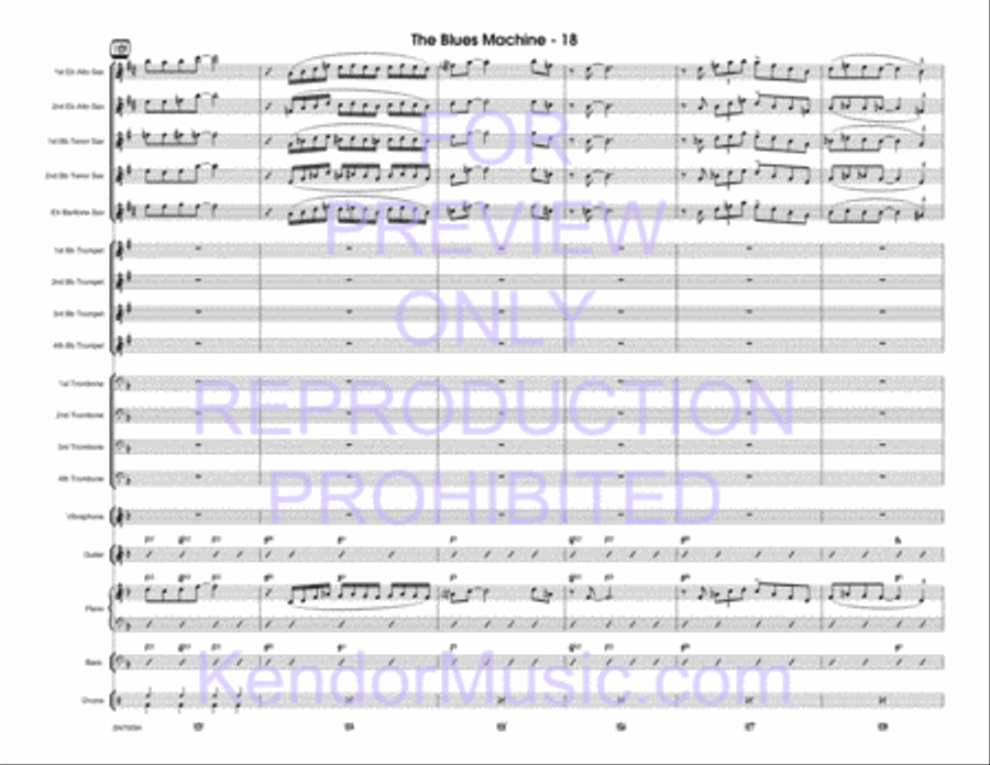 Blues Machine, The Blues Machine, The Jazz Ensemble scores gallery preview page 19