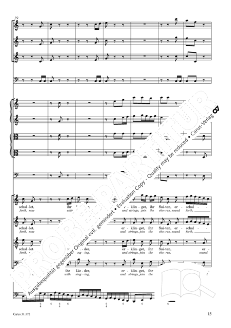 Sound forth, now with singing (Erschallet, ihr Lieder) 4-Part scores gallery preview page 14