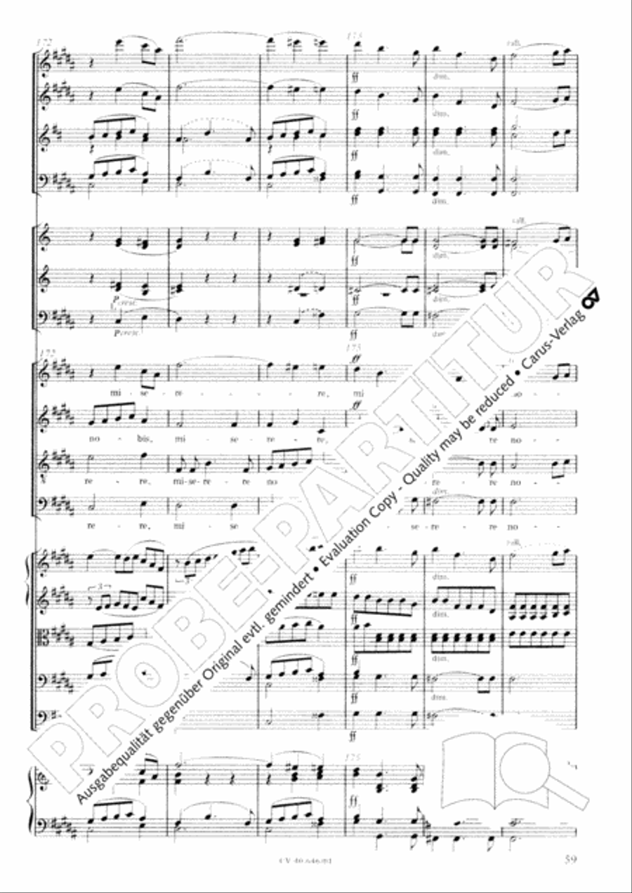 Mass in A Major (2 versions) STB scores gallery preview page 70