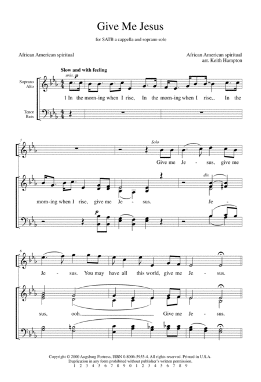 Give Me Jesus Give Me Jesus Divisi scores gallery preview page 2