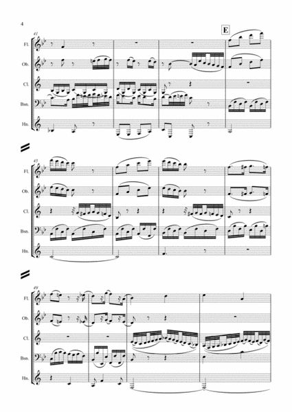 Beethoven: Wind Sextet in Eb Op.71 Mvt.2 Adagio - wind quintet image number null
