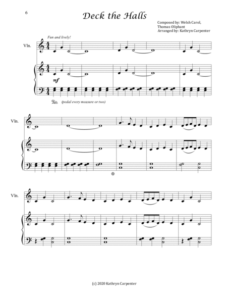 Christmas Duets for Piano & Violin (Easy Piano & Violin) image number null
