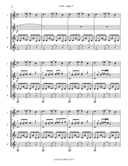 Cairo - Guitar Quartet - Score and Parts image number null