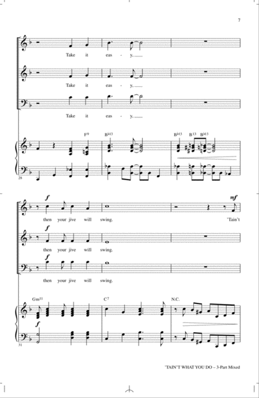'Tain't What You Do (It's The Way That Cha Do It) (arr. Rosana Eckert) 3-Part scores gallery preview page 5