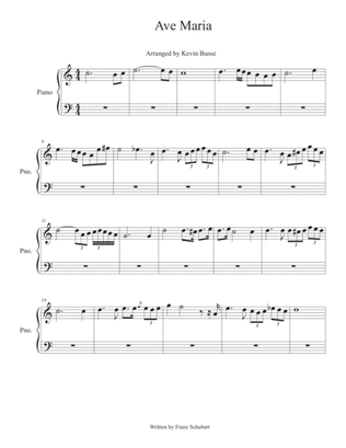 Ave Maria (Easy key of C) - Piano