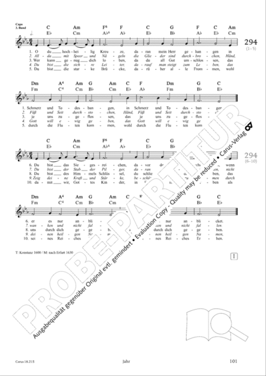 Gitarrenbuch zum Gotteslob Guitar scores gallery preview page 95