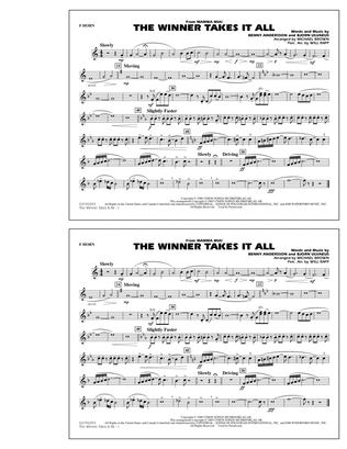 Book cover for The Winner Takes It All (from "Mamma Mia!") - F Horn