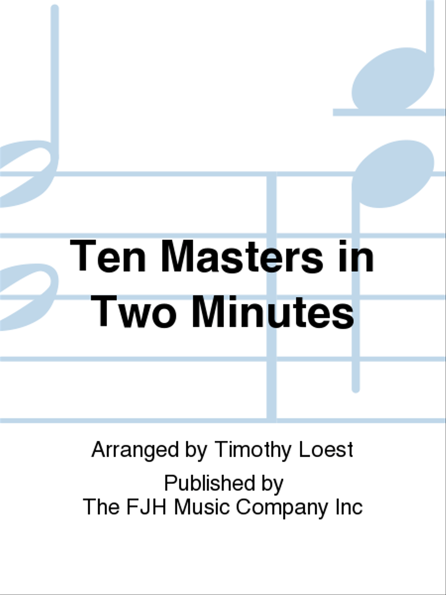 Ten Masters in Two Minutes Concert Band scores gallery preview page 1