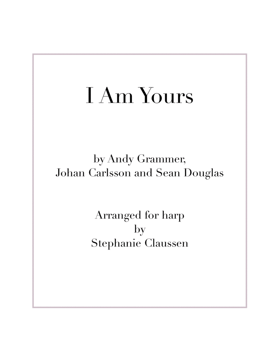 I Am Yours Harp scores gallery preview page 1