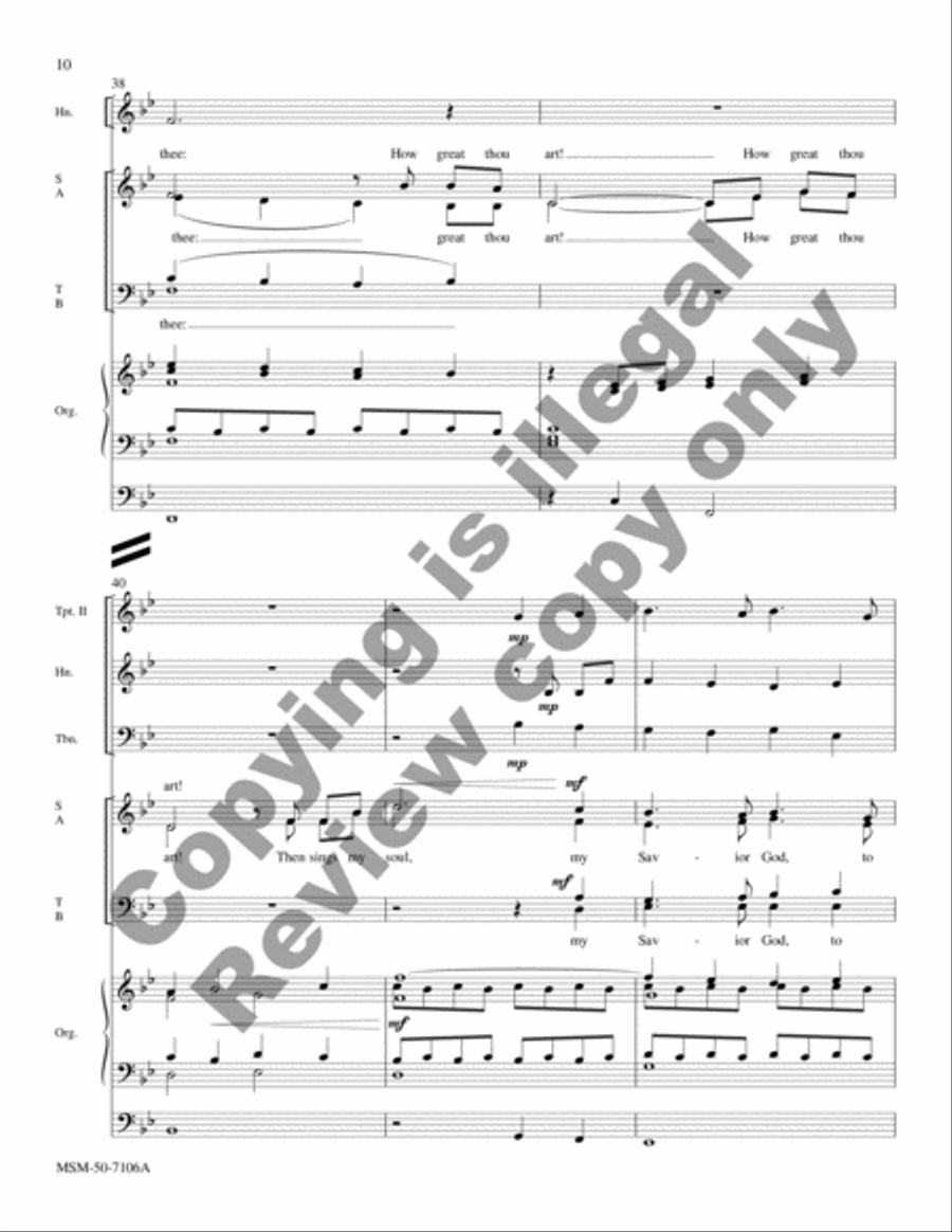 How Great Thou Art (Full Score) Choir scores gallery preview page 6