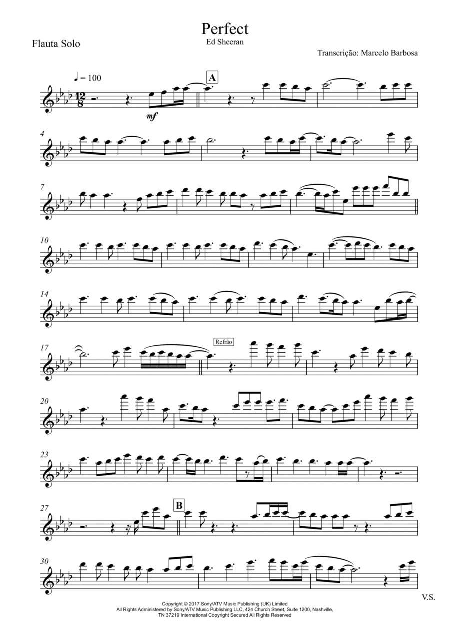 Perfect Flute Solo scores gallery preview page 1