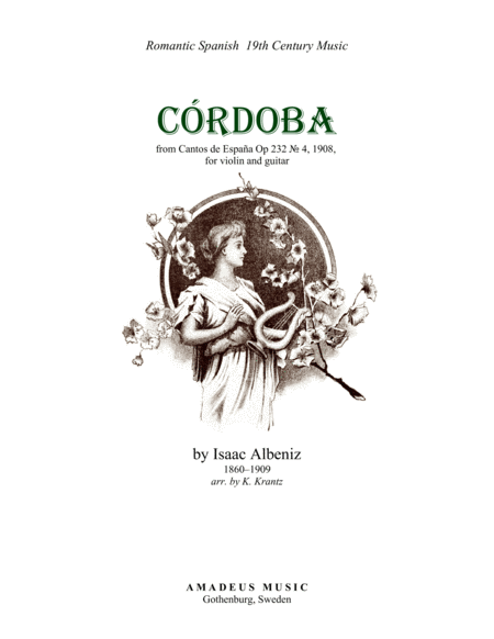 Cordoba from Cantos de Espana, Op. 232 for violin and guitar image number null