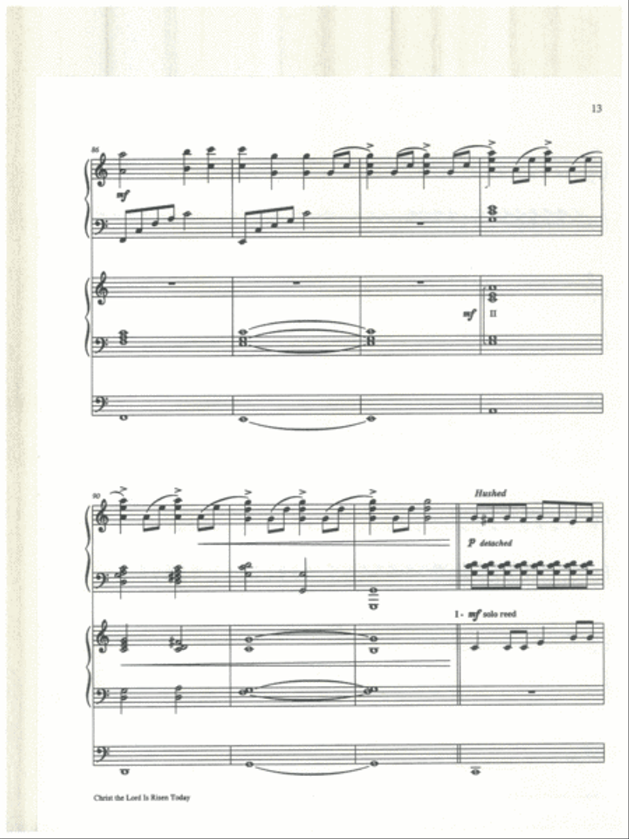 Christ the Lord Is Risen Today 4-Part scores gallery preview page 14