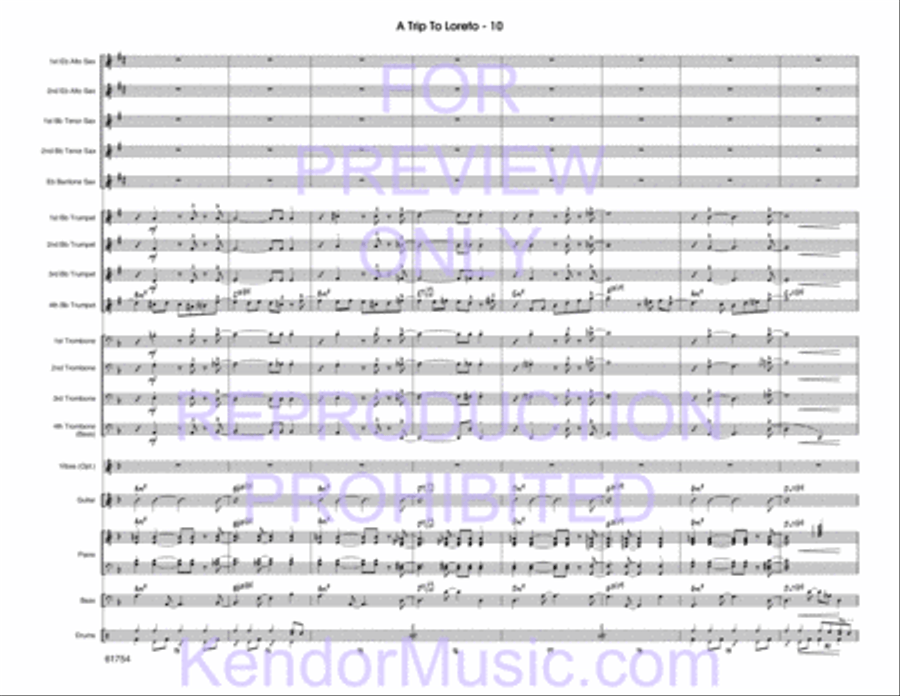 Trip To Loreto, A (Full Score) Jazz Ensemble scores gallery preview page 12