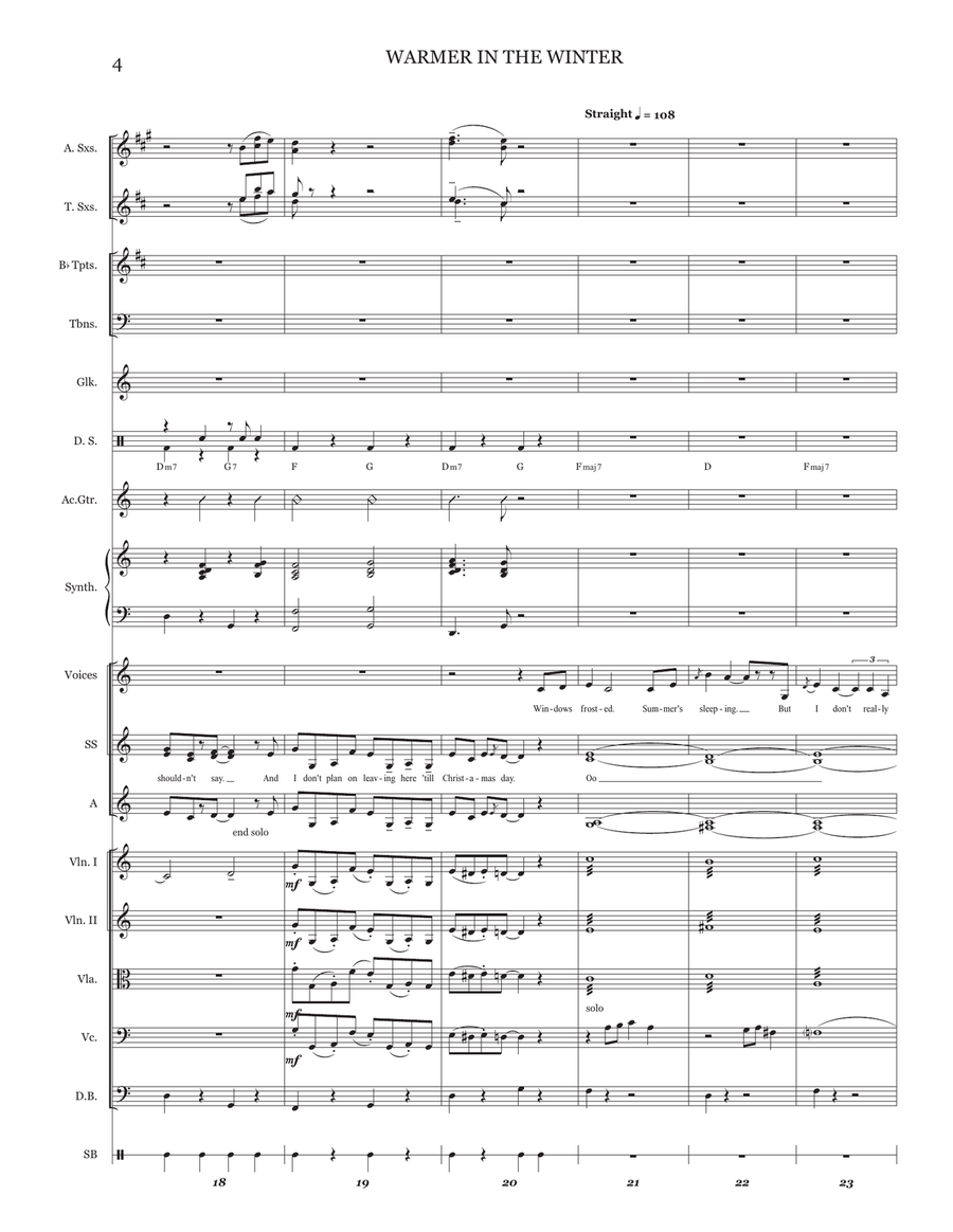 Warmer In The Winter Large Ensemble scores gallery preview page 5