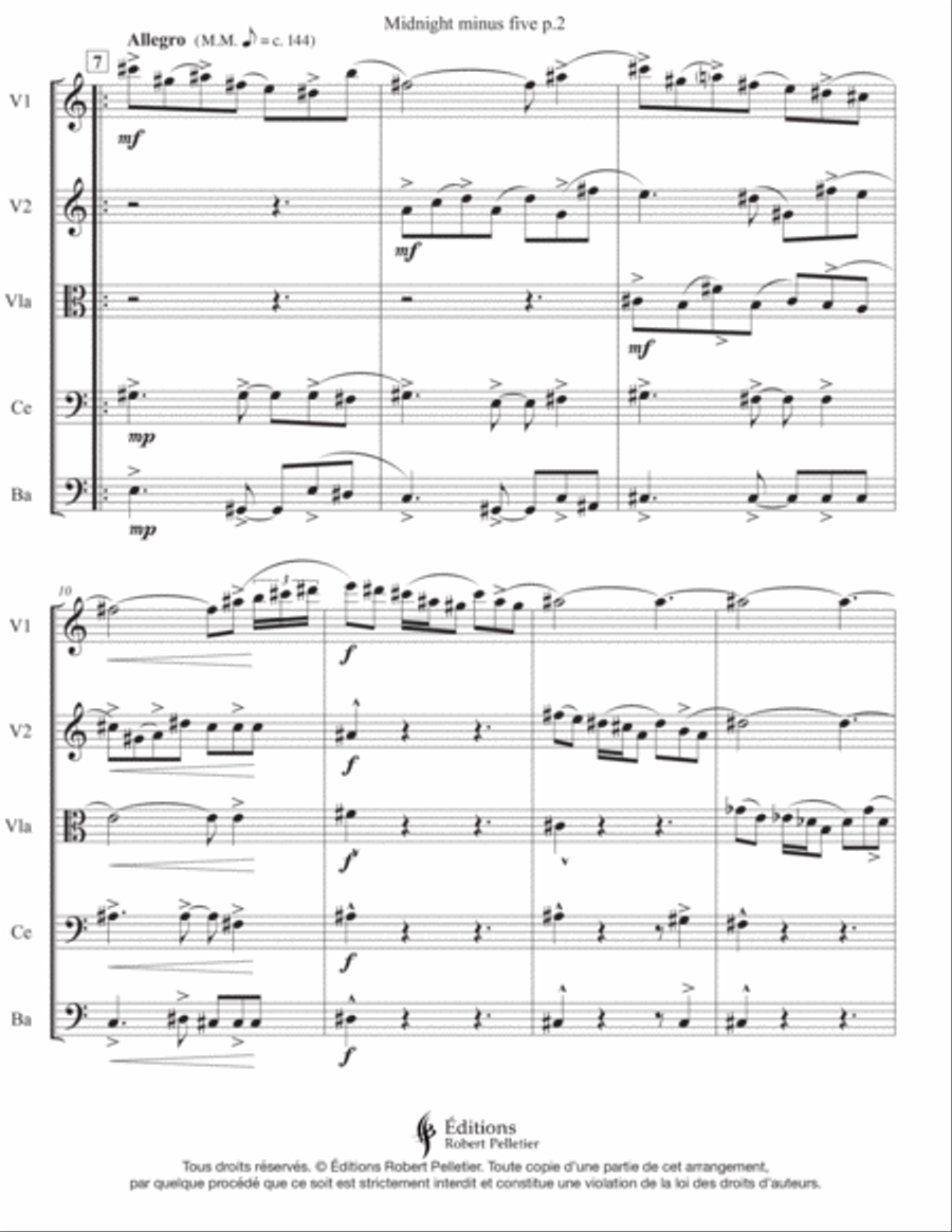 Midnight minus five Midnight minus five String Orchestra scores gallery preview page 2