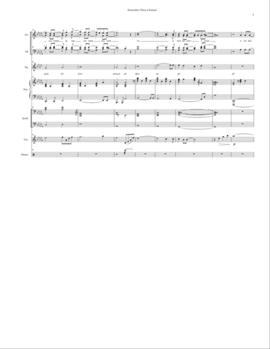 Remember When It Rained Large Ensemble scores gallery preview page 4
