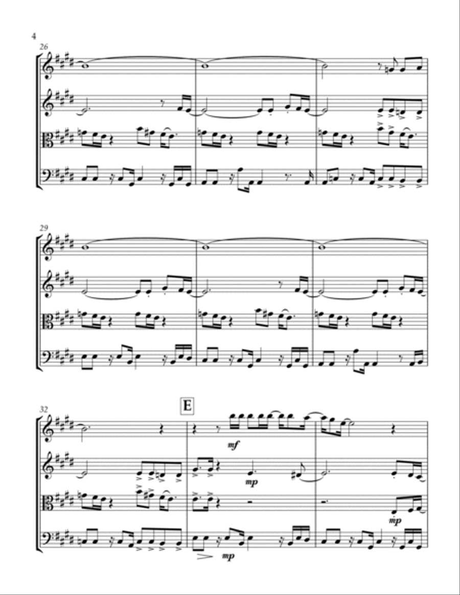 Lovely Day Lovely Day String Quartet scores gallery preview page 5
