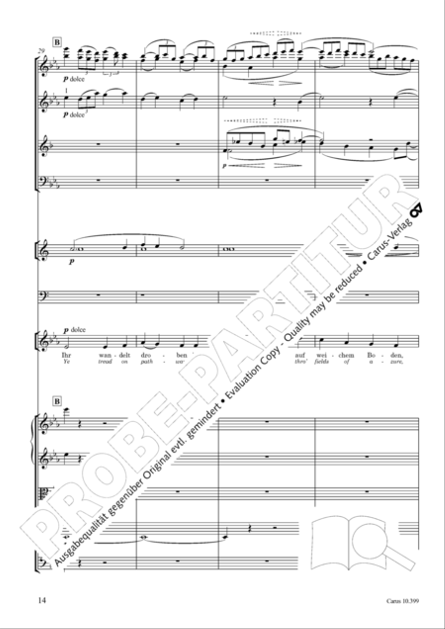 Schicksalslied, Op. 54 4-Part scores gallery preview page 15