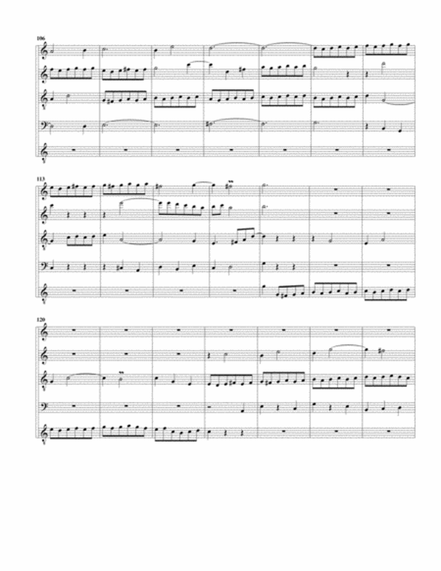 Fugue for organ, BWV 552/II from Klavier Uebung, III. Teil (arrangement for 5 recorders)