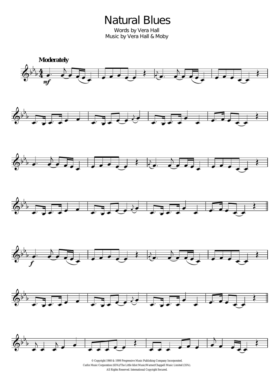 Natural Blues Natural Blues Violin Solo scores gallery preview page 1