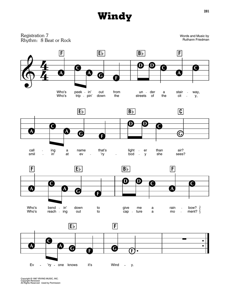 Windy Electronic Keyboard scores gallery preview page 1