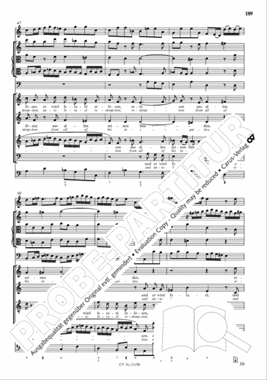 The Complete Sacred Vocal Works (Das geistliche Vokalwerk) Voice scores gallery preview page 190