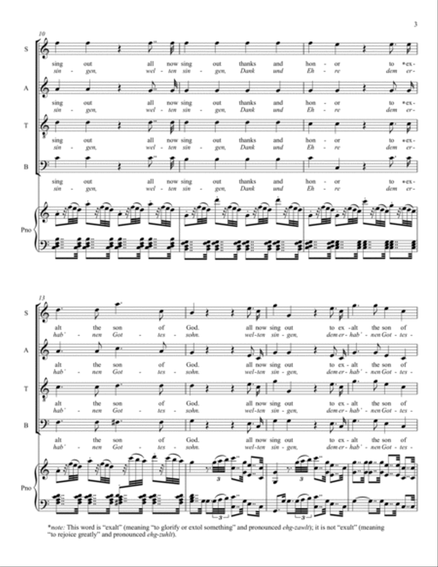All Now Sing Out Thanks and Honor 4-Part scores gallery preview page 3