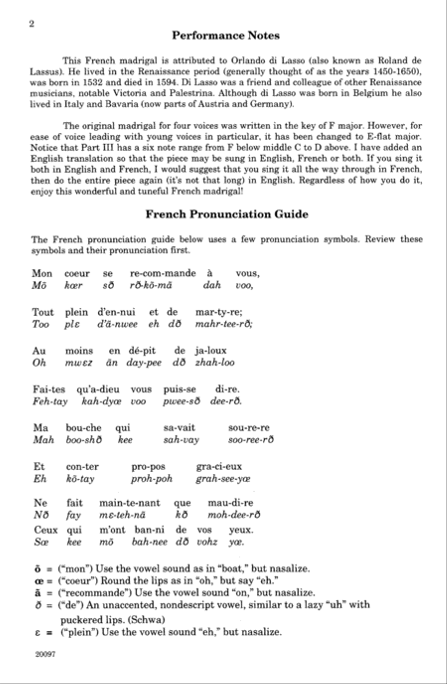 Mon Coeur Se Recommande à Vous (I Give to You All of My Heart) A Cappella scores gallery preview page 1