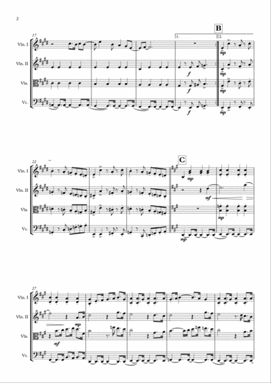 God Only Knows String Quartet scores gallery preview page 3
