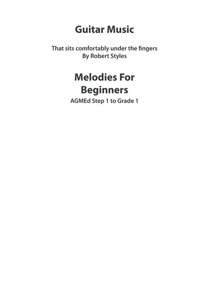 Guitar Music - Melodies for Beginners
