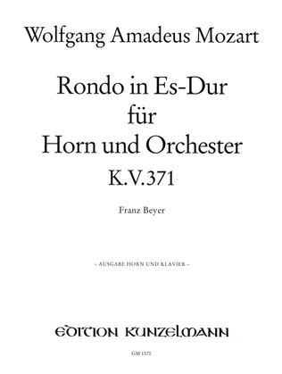 Book cover for Rondo for horn in E-flat major KV 371