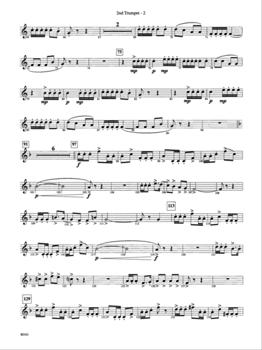 Bugler's Holiday: 2nd B-flat Trumpet Full Orchestra scores gallery preview page 2