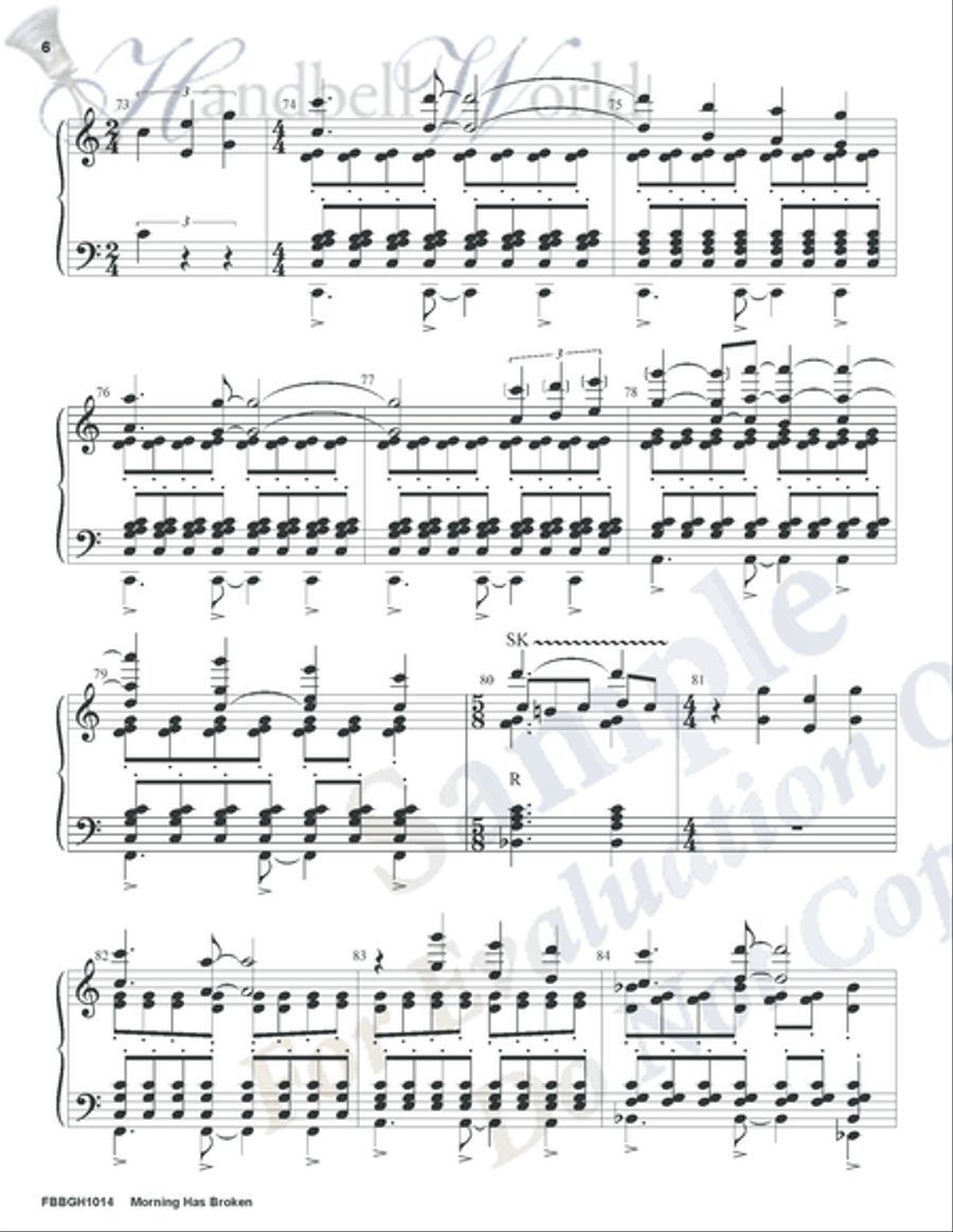 Morning Has Broken 5-Octaves scores gallery preview page 5