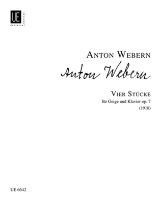 Book cover for Pieces, 4, Op. 7, Violin/Piano