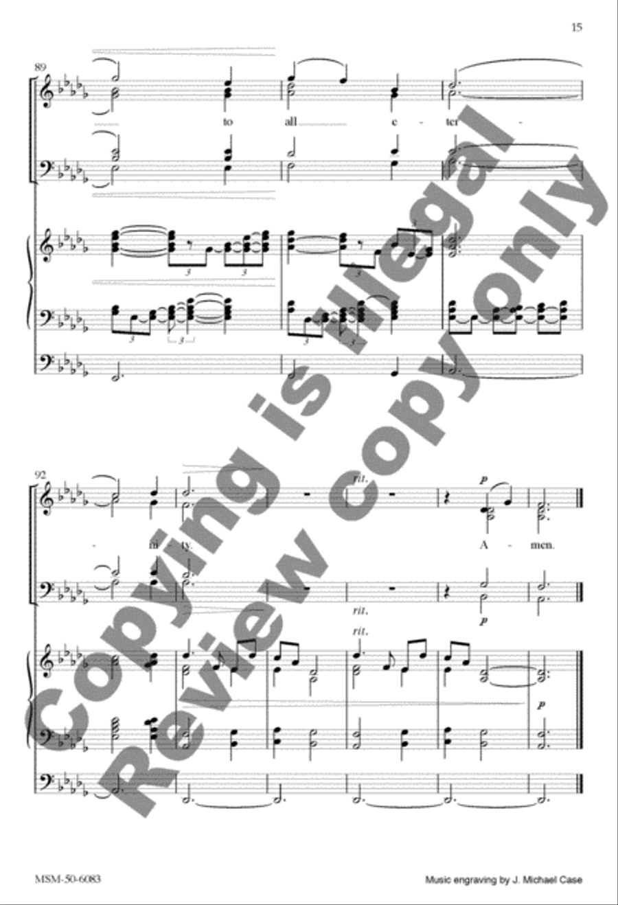 Jesu, Lover of My Soul/Jesus, Lover of My Soul (Choral Score) 4-Part scores gallery preview page 6