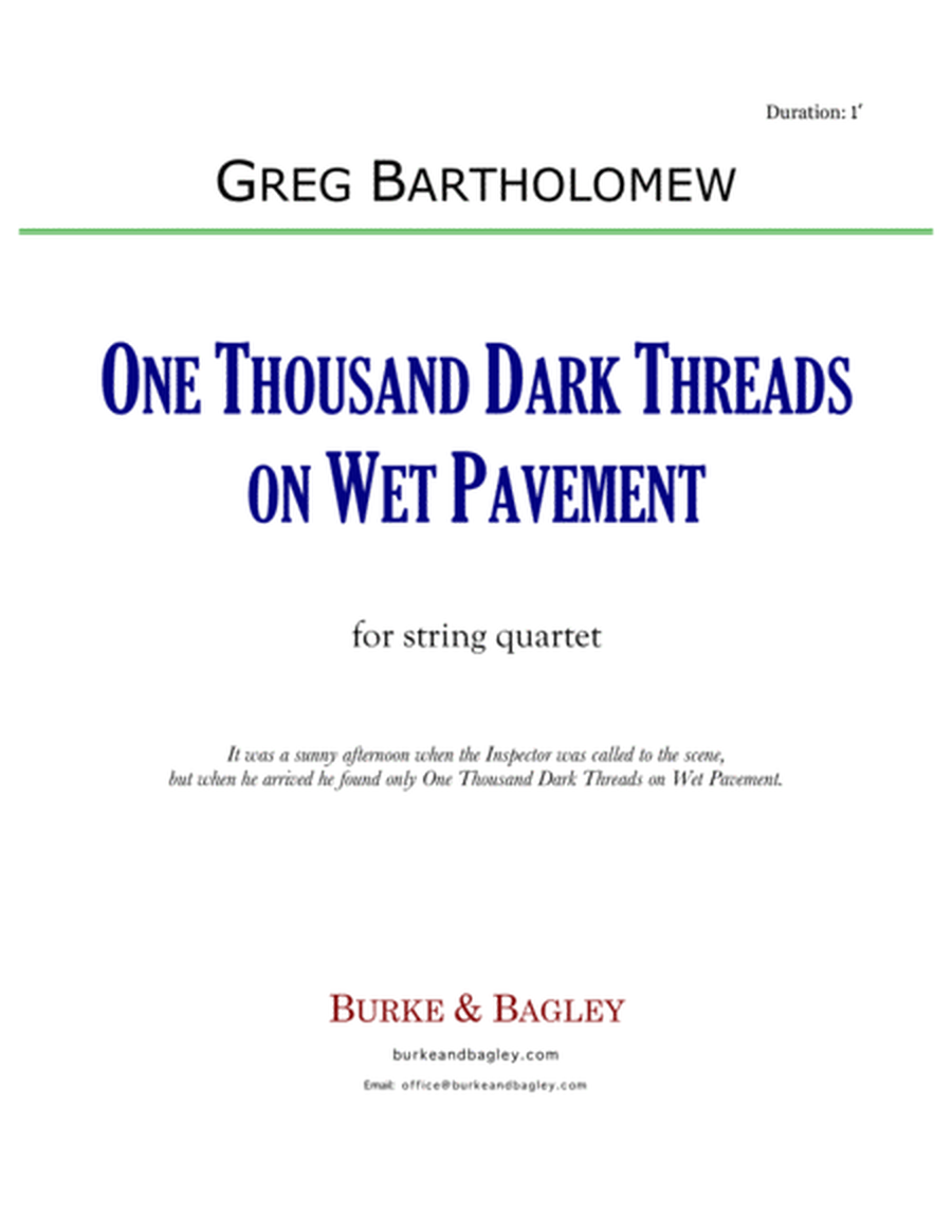 One Thousand Dark Threads on Wet Pavement (string quartet) image number null