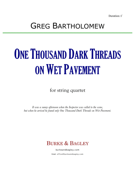 One Thousand Dark Threads on Wet Pavement (string quartet) image number null