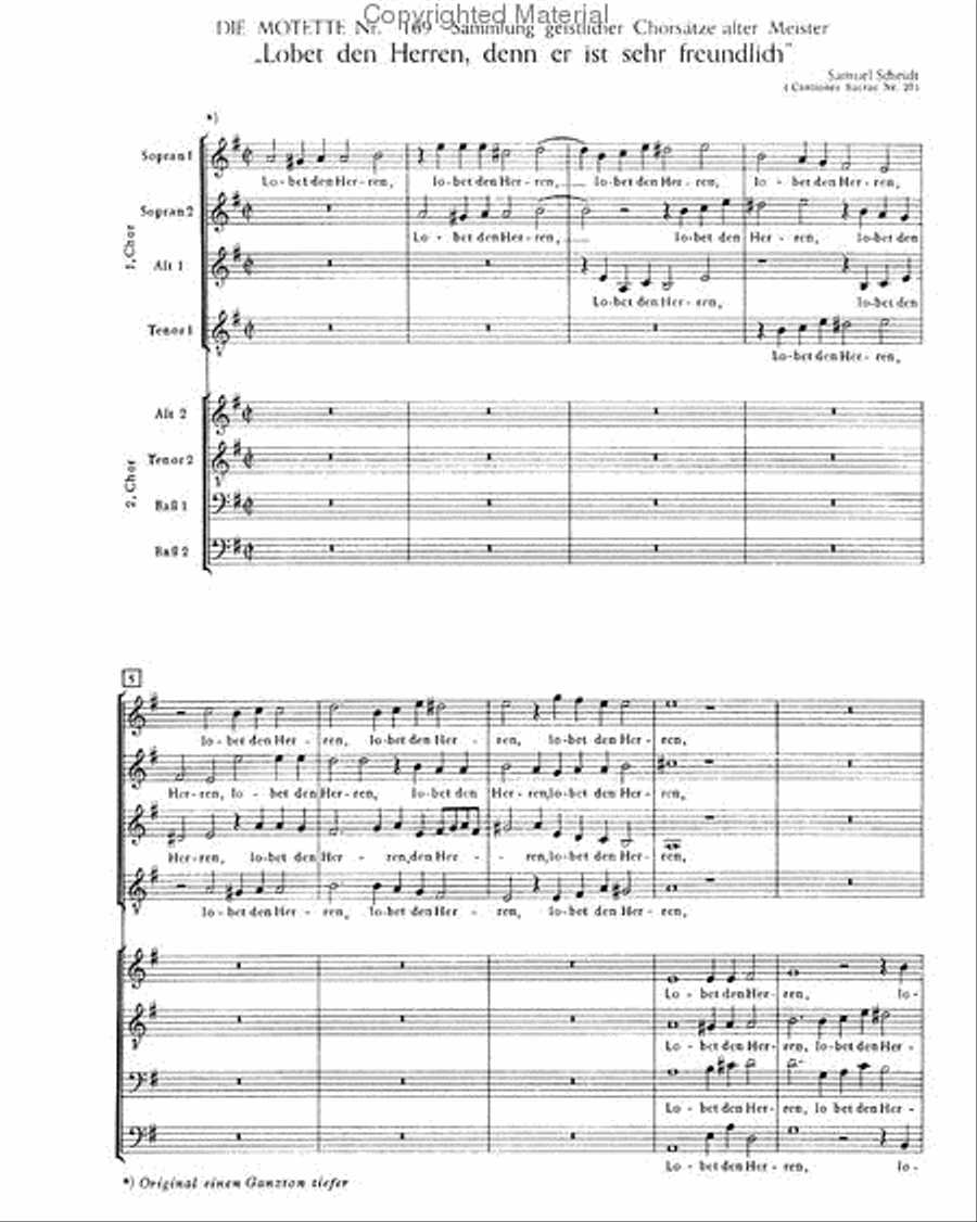 Lobet den Herren, denn er ist sehr Choir scores gallery preview page 10
