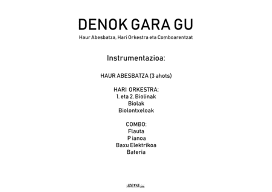 DENOK GARA GU (Score) Full Orchestra scores gallery preview page 2